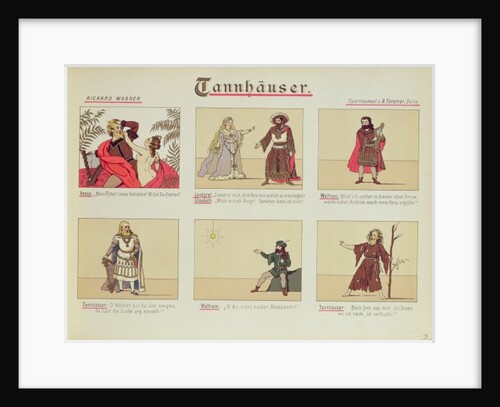 Six scenes relating to the opera 'Tannhauser' by Richard Wagner by German School