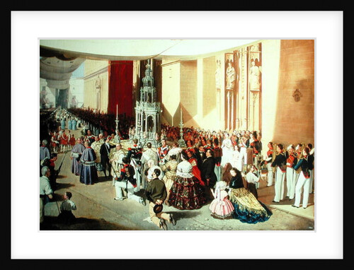 Procession of Corpus Christi in Seville by Manuel Cabral y Aguado Bejarano