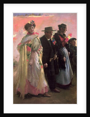 Villagers attending the celebrations of the patron of Madrid by Cecilio Pla Gallardo