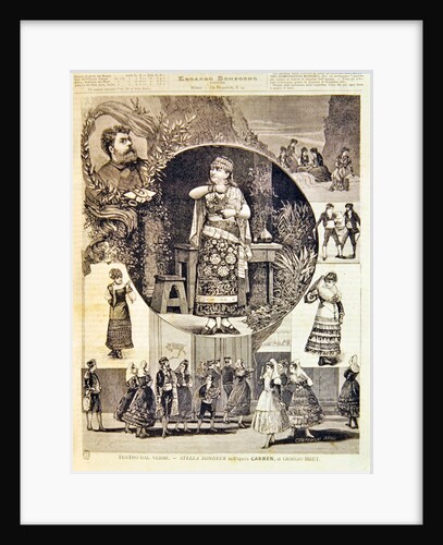Programme for an Italian production of the opera 'Carmen', by Georges Bizet 1880 by Nelli Centenari