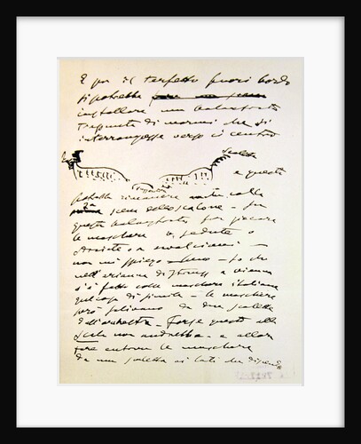 Letter by Giacomo Puccini