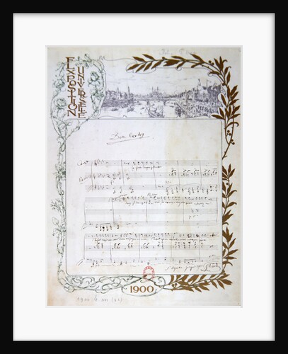 Score of the opera, 'Don Carlos', by Giuseppe Verdi written on paper printed for the Exposition Universelle of 1900 by Anonymous