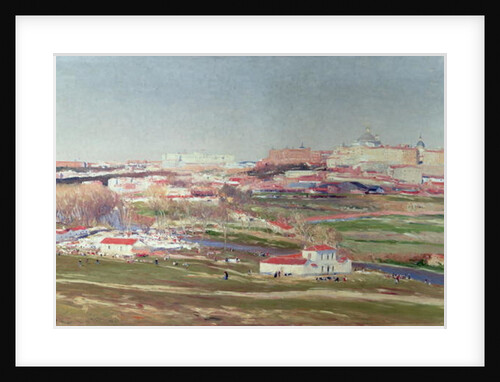 Pradera de San Isidro and Palacio Real beyond, Madrid by Aureliano de Beruete