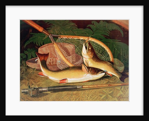 Still Life with a Salmon Trout, a Rod and a Net by Thomas Sedgwick Steele