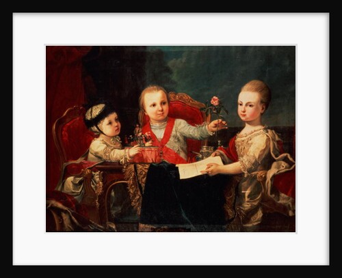 Three Princes, Children of Charles III by Francisco de la Traverse
