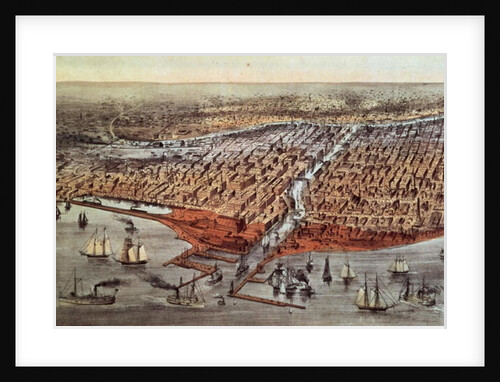 Chicago As it Was, c.1880 by N. and Ives J.M. Currier