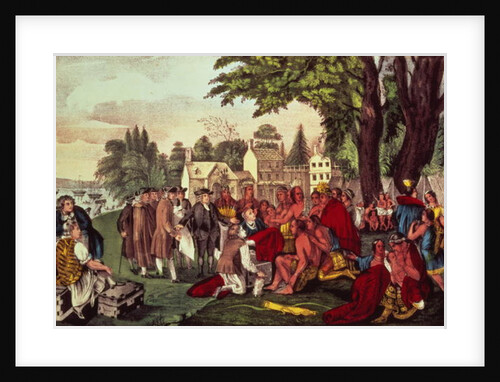 William Penn's Treaty with the Indians, when he founded the Province of Pennsylvania, 1661 by American School