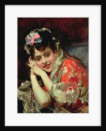 Portrait of Aline wearing a Mantilla by Raimundo de Madrazo y Garreta