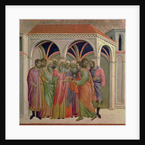 Maesta: Judas Receives Thirty Pieces of Silver, 1308-11 by Duccio di Buoninsegna