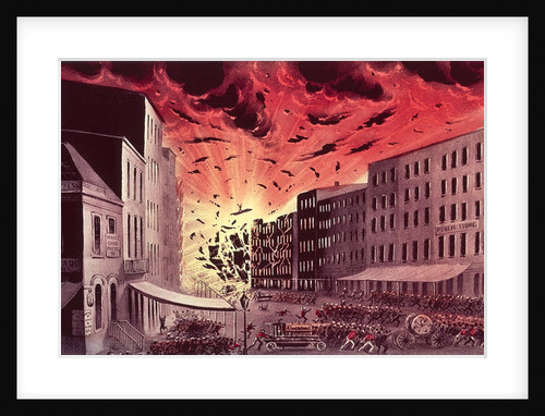 View of the Terrific Explosion at the Great Fire in New York, 19th July 1845 by N. and Ives J.M. Currier