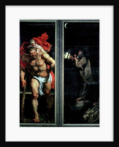 St. Christopher and the Hermit, outside shutters of the Descent from the Cross triptych, 1611-14 by Peter Paul Rubens