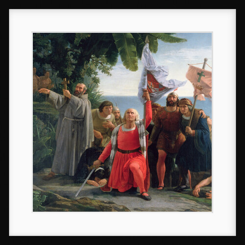 The First Landing of Christopher Columbus in America, 1862 by Dioscoro Teofilo Puebla Tolin