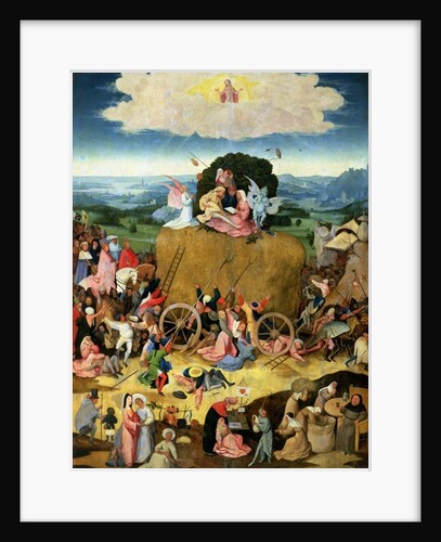 The Haywain, central panel of the triptych, c.1500 by Hieronymus Bosch