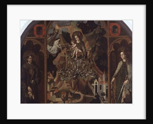 The Virgin of Montserrat with landscape by Spanish School