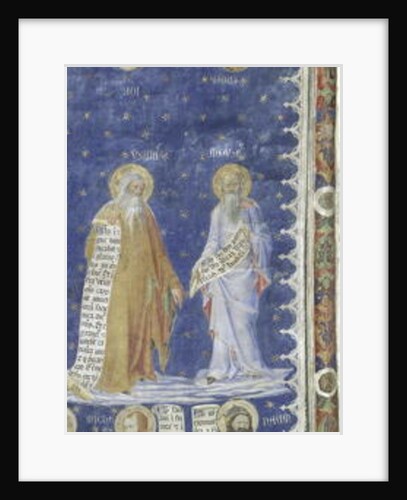 The Prophets fresco in the Salle de la Grande Audience, detail depicting the Prophets Moses and Isaiah, c.1344-5 by Matteo Giovanetti