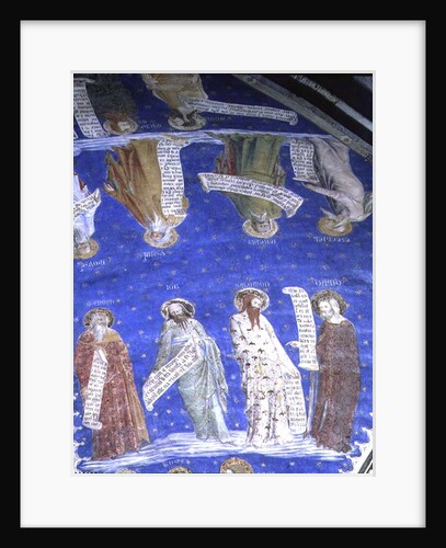 The Prophets Job, Isaiah, Jeremiah, Solomon, Moses, Ezekiel, David, and Enoch from La Salle de la Grande Audience c.1353 by Matteo Giovanetti