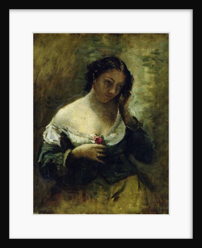 The Girl With The Rose, c.1865 by Jean Baptiste Camille Corot