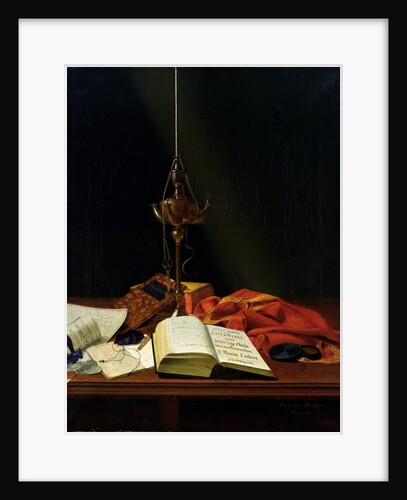 Still life with a Bible, 1821 by Karl von Bergen