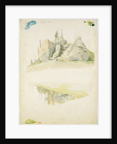 Rock and Tree: Two Studies, 12th July 1810 by Caspar David Friedrich