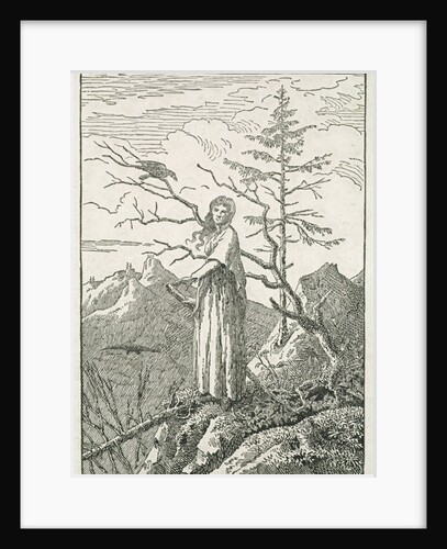 Woman with a Raven, on the Edge of a Precipice by Caspar David Friedrich