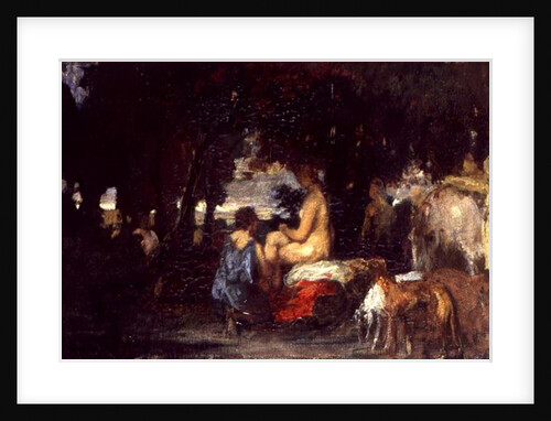 The Bath of Diana, a study for 'The Repose of Diana', 1863 by Hans von Marees