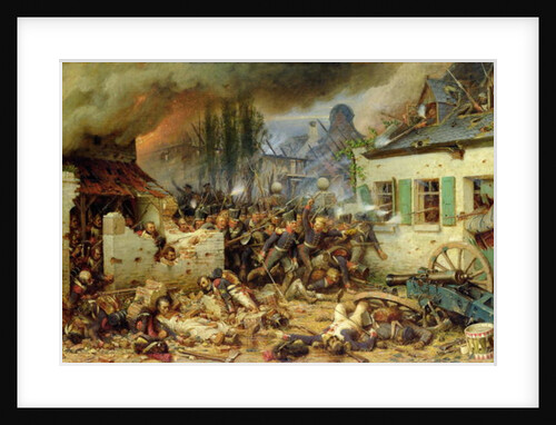 Attacking the Prussians in Plancenoit in the Battle of Waterloo, 1863 by Adolf Northern
