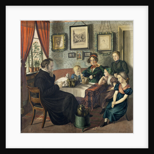 Pastor Johann Wilhelm Rautenberg and his Family, 1833 by Carl Julius Milde