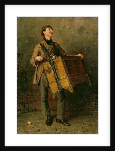 The Hurdy-Gurdy Man, 1869 by Ludwig Knaus