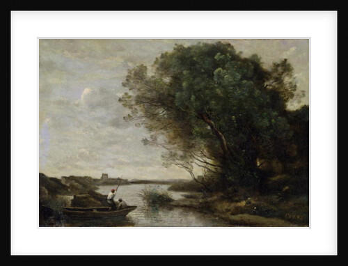 River Landscape by Jean Baptiste Camille Corot