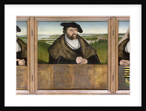 Electors of Saxony: Friedrich the Wise Johann the Steadfast and Johann Friedrich the Magnanimous 1532 by Lucas the Elder Cranach
