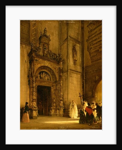 Side portal of Como Cathedral, 1850 by Rudolph von Alt