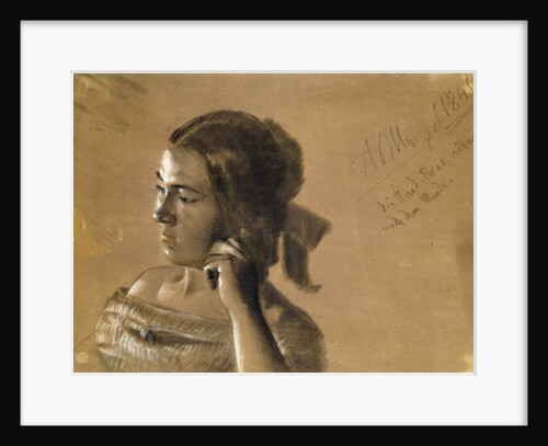 Study for a portrait of Mrs Von Maercker, 1846 by Adolph Friedrich Erdmann von Menzel