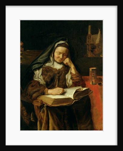 Old Woman Sleeping by Cornelis Bisschop