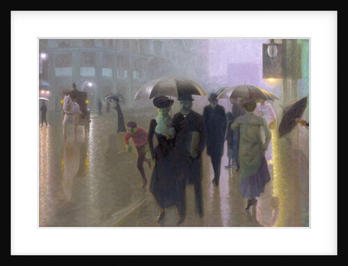 Street Scene in Rainy Weather by Julius von Ehren