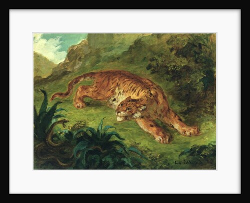 Tiger and Snake, 1858 by Ferdinand Victor Eugene Delacroix