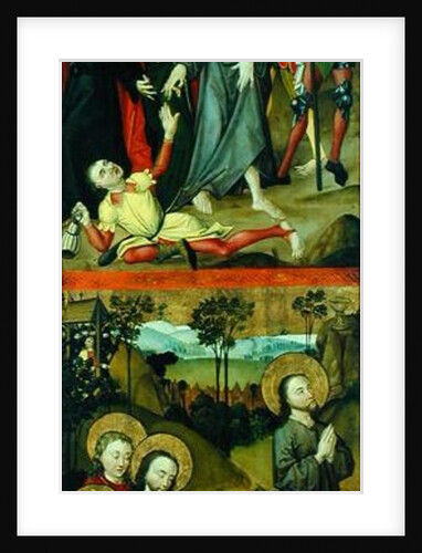 The Arrest of Christ and Christ in the Garden of Gethsemane, panel from an altarpiece depicting scenes of the Passion and Saints, 1490 by Master of the Luneburg Footwashers