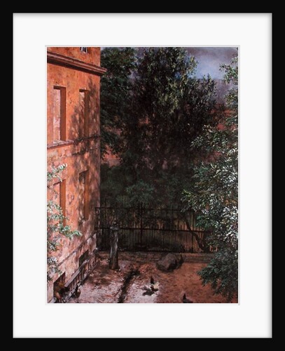 View of a Small Yard by Adolph Friedrich Erdmann von Menzel