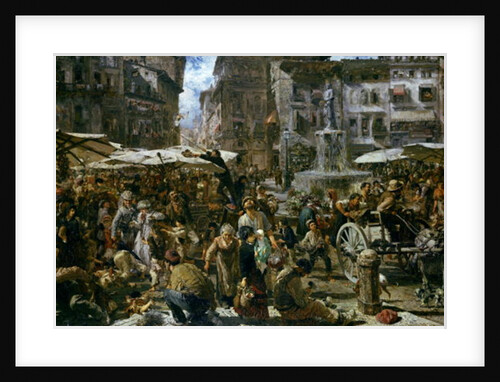 The Market of Verona, 1884 by Adolph Friedrich Erdmann von Menzel