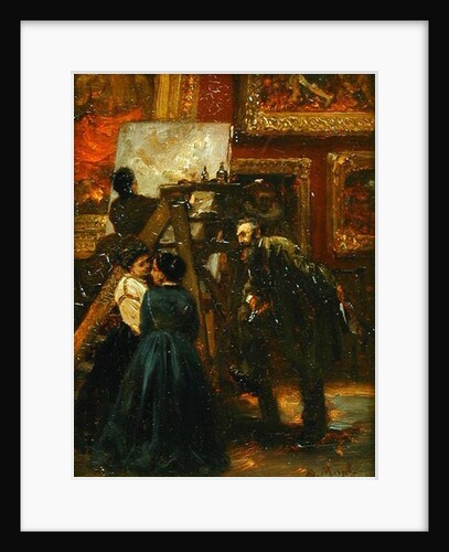 In the Louvre, 1867 by Adolph Friedrich Erdmann von Menzel