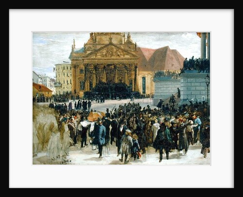 Victims of the March Revolution in Berlin Lying in State, 1848 by Adolph Friedrich Erdmann von Menzel