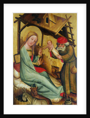 The Nativity from the High Altar of St. Peter's in hamburg, the Grabower Altar, 1383 by Master Bertram of Minden