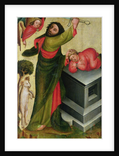 The Sacrifice of Isaac from the High Altar of St. Peter's in Hamburg, the Grabower Altar, 1383 by Master Bertram of Minden