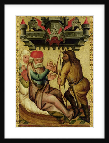 Isaac and Esau from the High Altar of St. Peter's in Hamburg, the Grabower Altar, 1383 by Master Bertram of Minden