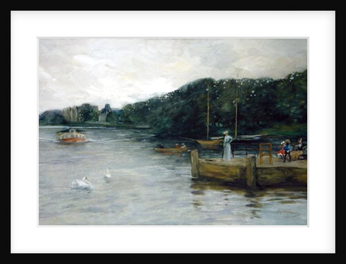 The Alster with the Steamboat Jetty at Raven Road by Thomas Ludwig Herbst