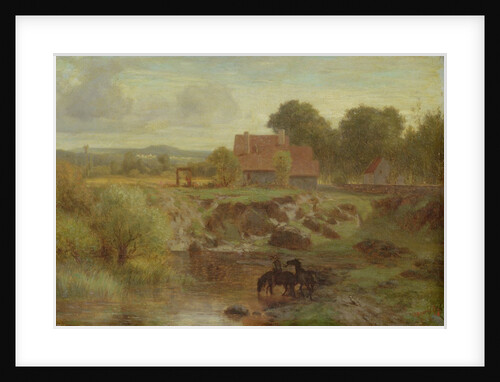 Horses Crossing a River in the Ile de France, 1855 by Peter Burnitz