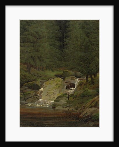 The Evergreens by the Waterfall by Caspar David Friedrich