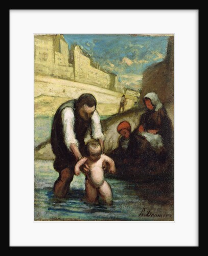 The First Swim by Honore Daumier