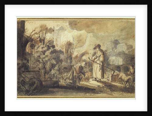 Eliezer and Rebecca at the Well by Abraham Furnerius