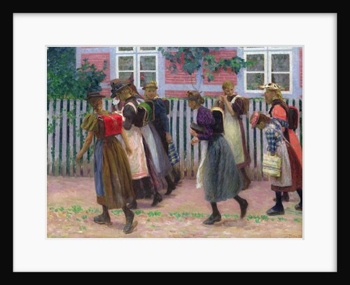 Girls on the way to School, 1899 by Julius August Friedrich Theodor von Ehren