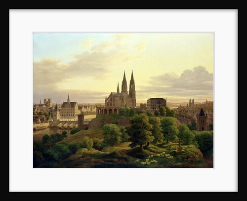 A Medieval Town in 1830, 1830 by Carl Georg Adolph Hasenpflug